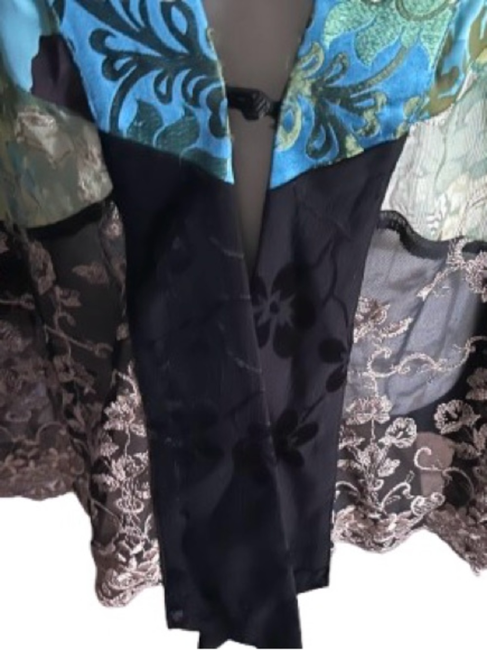 Fairy Vintage SPENCER ALEXIS Kimono 2X 1X Plus Floral Sheer Boho Jacket Cardigan - Picture 8 of 16